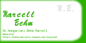 marcell behm business card